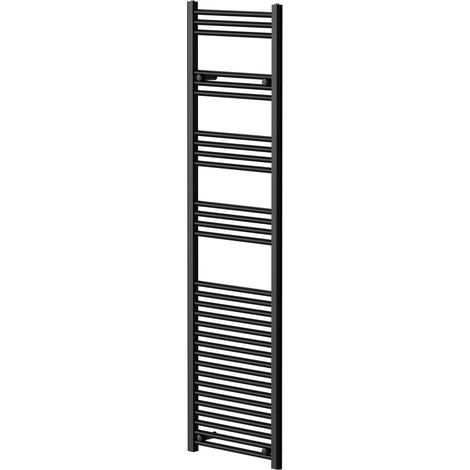 Colore Pizarro Matt Black 1800mm x 500mm Straight Heated Towel Rail (1/5)