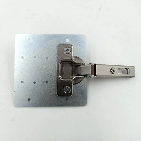 PIASTRA RIPARAZIONE X CERNIERE INCASSO 645 MINUTEX ACCIAIO ZINCATO MM 90X90 SP. MM 1+FORO DIAM.MM 35 (1/3)