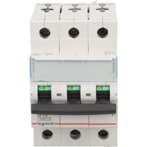 Interruptor automático 3P B 10A 6kA CA S303 TX3 403400/605548