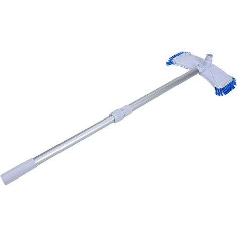 Kit de nettoyage piscine avec tête d'aspiration, épuisette et perche télescopique extra-longue (1/5)