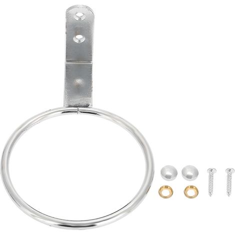 Support Sèche-Cheveux En Acier Inoxydable Galvanisé - Fixation Murale Par Clous - Pour Salle De Bain Et Salon De Coiffure - 1 Pièce (1/5)