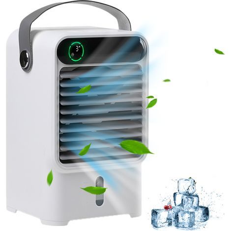 Nannigr Mobile Klimaanlage, 4-in-1 tragbare Klimaanlage, 500-ml-Luftkühler, 3 Geschwindigkeitsstufen, Mini-Klimaanlage mit LED-Licht, ideal für Zuhause und Büro (1/5)