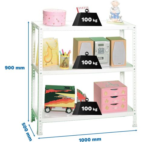 Simonrack Comfort Plus 3/500 Regalsystem Weiß 3 Ebenen