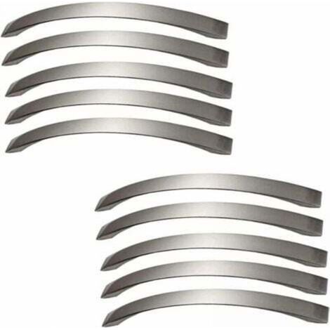 [JAMAIS UTILISÉ] Lot de 10 Poignee de Meuble Cuisine - Chromées- Poignées de Porte Nickel Brossé Poignee de Cuisine inox Entraxe 160mm (1/4)