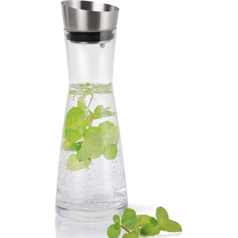 Blomus ALDOA Caraffa per Acqua, Vetro Acciaio Inossidabile, 100 mm (1/2)
