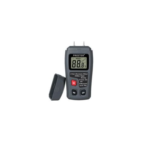 Digitales Holzfeuchtemessgerät mit 2 Pins, HD-LCD-Display, Messbereich 0–99,9 %, Genauigkeit 0,5 %, Auflösung ± 0,1 % für Holz, Stämme, Beton, Karton, FDC – Crezuo