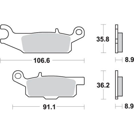 SBS Bremsbeläge KH446 Offroad Sinter Gold