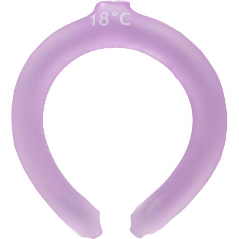 Tour de cou rafraîchissant réutilisable violet, dissipateur de chaleur portable pour l'été. (1/5)