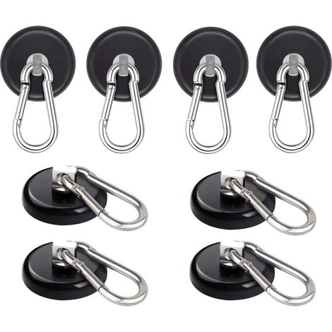 ZOLGINAH Crochet Magnetiques,16 Pièces Aimant Puissant Diamètre 25mm 19kg Force De Traction Aimant Puissant Rond Magnétique Néodyme pour Utilisation Cuisine Salle de Garage Casiers (1/5)