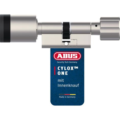 Cylindre électronique - Ouverture sans clé des portes - Cylindre de serrure intelligent avec protection anti-perçage - Ouverture par bouton extérieur - Longueur extérieure/bouton