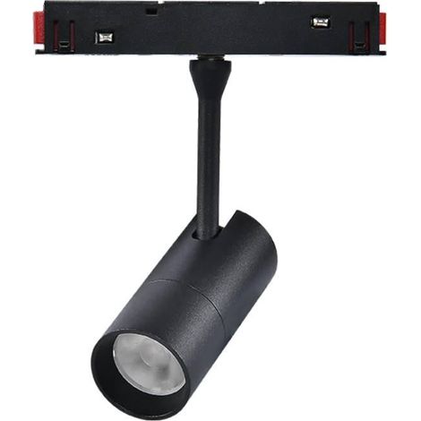 Spot LED Série 16mm 7W pour Rail Magnétique Noir 48V 4000K - Ledme - LM3565 (1/3)