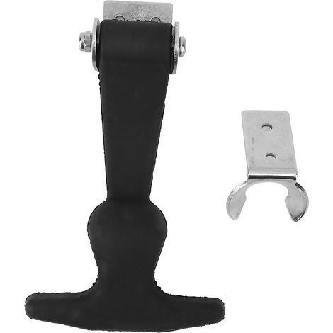 Fermoir caoutchouc amortisseur, résistant à la chaleur et étanche, accessoire de quincaillerie noir. (1/5)