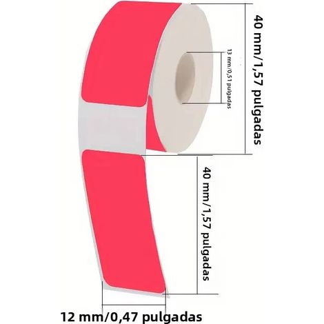 2 rubans adhésifs thermiques pour imprimante d'étiquettes P15, 12x40mm, 160 étiquettes/rouleau, compatibles avec Phomemo D30, Marklife P12 P11 Labelle, fabricant d'autocollants (1/5)