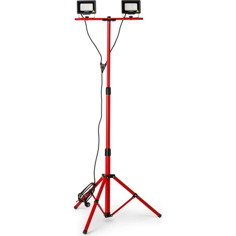 Foco de trabajo LED 2 x 20W SMD + trípode CABEZAL DOBLE VELAMP (1/3)