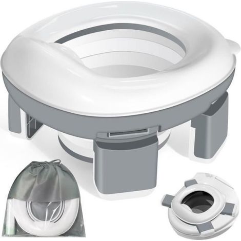Siège Toilette Pliable - Réducteur Wc Enfant 3-en-1 - Pour Apprentissage Propreté - Voyage et Maison - 1 Pièce (1/5)