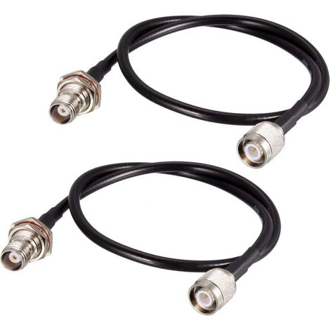 RG58 RF Coaxial Cable TNC Male to TNC Female Pigtail Jumper Cable 20 Inch 2pcs (1/5)