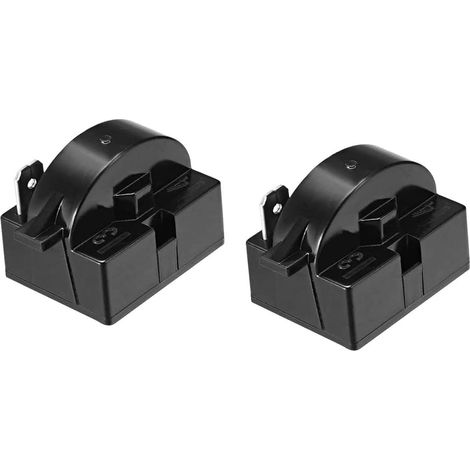 Lot de 2 Relais de démarrage, 15 Ohm, 1 broche, Plastique et métal, Pour réfrigérateur et congélateur (1/4)