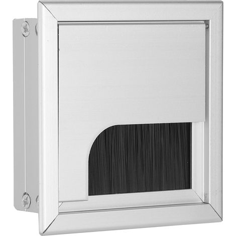 Organiseur de bureau en alliage d'aluminium avec passe-câbles et brosse à cheveux pour la maison et le bureau (1/5)