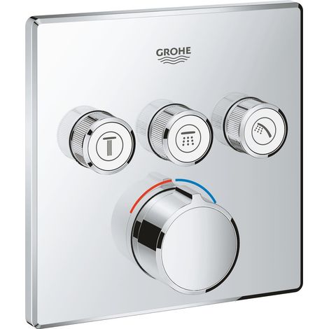 GROHE - Miscelatore SmartControl Termostatico a 3 Vie - P.Esterna Incasso - Controllo Intelligente Tramite Pulsante (1/2)