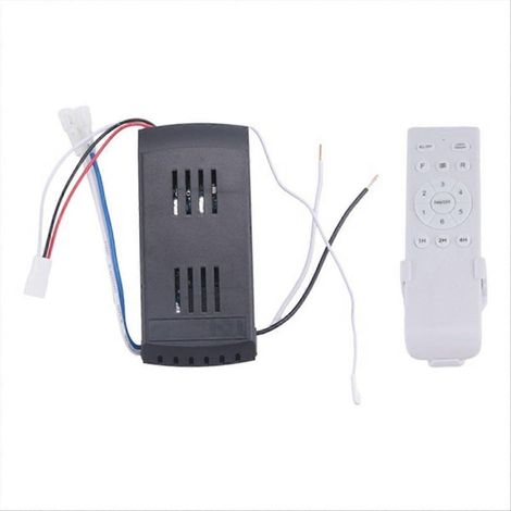 Kit de télécommande universelle pour ventilateur de plafond 30 W, 6 vitesses, minuterie, avec éclairage intégré. (1/5)