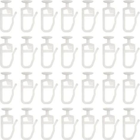 Clip per tende a rullo, ganci bianchi per binari per tende, confezione da 50 (clip) (1/4)