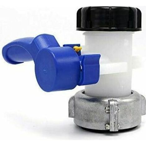 Vanne papillon DN50 Réservoir d'eau IBC avec écrou flottant en plastique 62mm remplacement S60x6 pour réservoir réservoir 1000 litres IBC (plastique 62mm) (1/4)