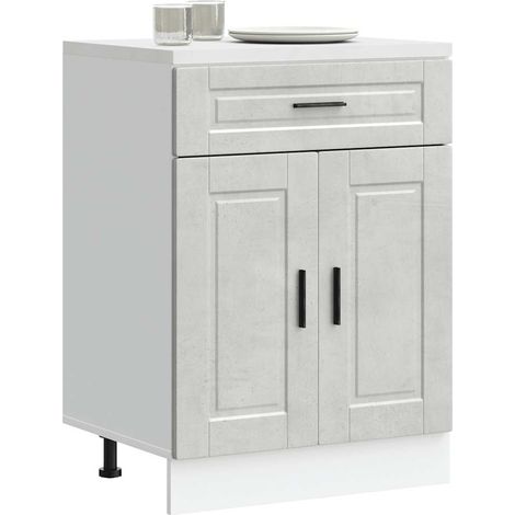 vidaXL Armoire de cuisine Porto gris béton bois d'ingénierie