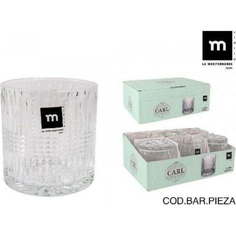 35 cls vaso tallado vintage carl lamediterranea - caja 6 unidades