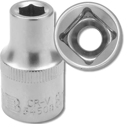JCB Steckschlüssel 1/2" 8mm 6-kant Cr-V (1/5)