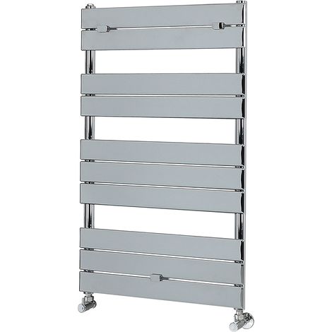 Milano Lustro Chrome Flat Panel Heated Towel Rail Radiator - 1000mm x 600mm (1/4)