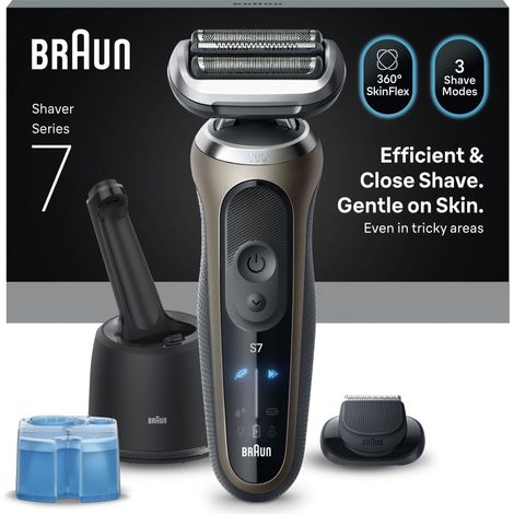 Braun - Series 7 Electric Shaver, SmartCare Center, +1 Attachment, 72-C7200CC - Gold
