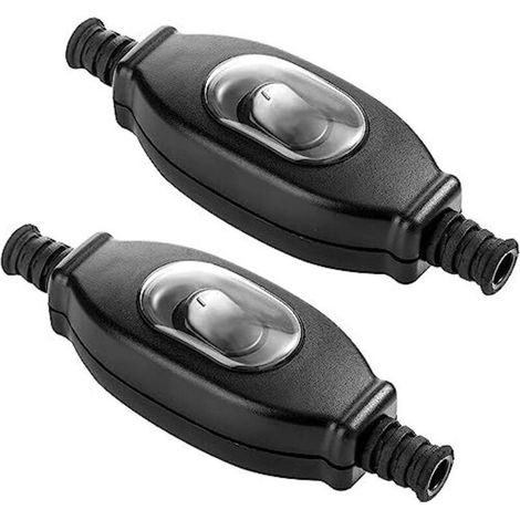CSPARKV 10.5x3.3x2cm 2pcs Interrupteurs à Cordon, Interrupteur à Cordon Étanche, Interrupteur Lampe de Chevet, pour Une Utilisation en Extérieur, Bureau, Lampe Chambre (1/5)