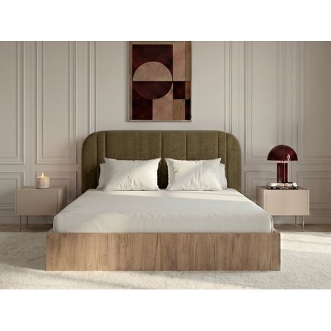 BOBOCHIC - Lit coffre SIDNEY bois clair 140x190 Vert (1/5)