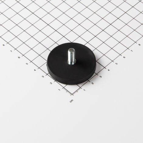 Magna-C Gummiertes Magnetsystem Ø43x6mm mit Gewindezapfen (1/5)