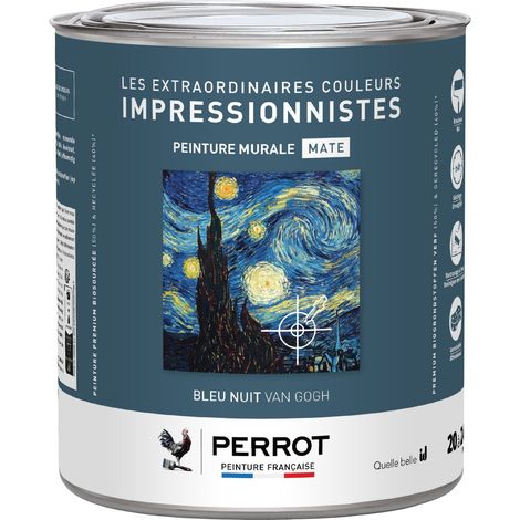 PEINTURE MURALE MATE BLEU NUIT VAN GOGH  500ML  - PERROT (1/3)