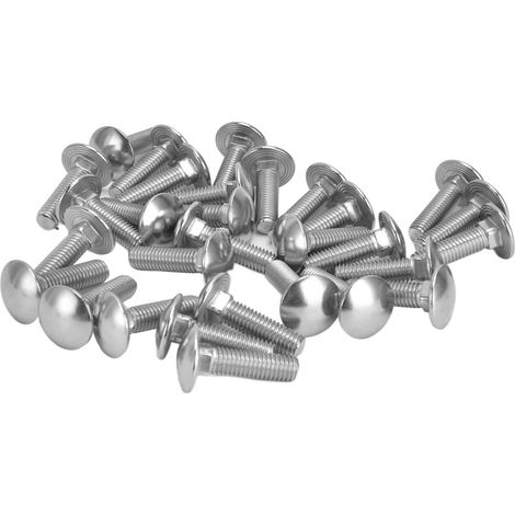 30 Boulons à tête carrée M8x30 en acier inoxydable A2, filetage grossier, norme DIN603, pour carrosserie automobile, lot de 30 pièces (1/5)