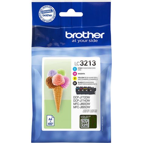 Brother LC-3213VALDR cartucho de tinta Original Alto rendimiento (XL) Negro, Cian, Magenta, Amarillo (1/2)
