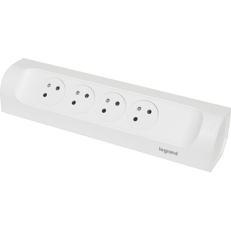 Legrand - Rallonge d'angle 4x2P+T Surface à câbler - Blanc (1/4)