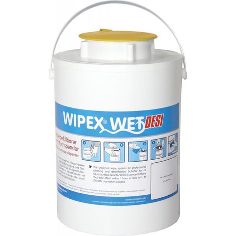 Dispenser di salviettine umidificate in plastica gialla WIPEX-WET