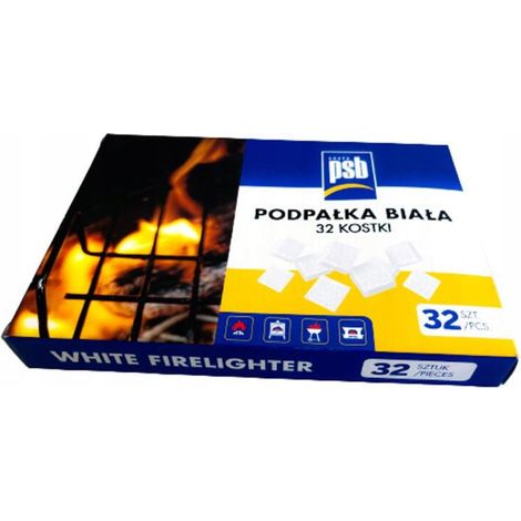 Legna da ardere per barbecue, bianca, universale, 32 cubetti di paraffina