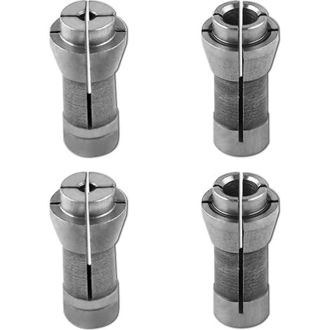 Lot de 4 - Mandrin de serrage - Accessoire meuleuse - Pour outils rotatifs et réparation pneus - Acier allié - Argent - 27x10x3 mm et 27x10x6 mm (1/5)