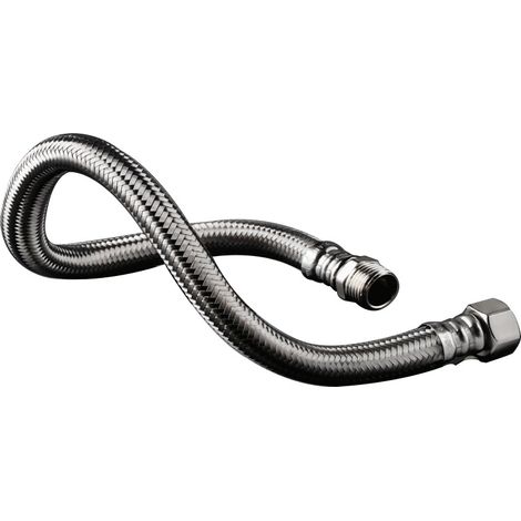 Flexible sanitaire Inox Øintér.13mm - Femelle Mâle 1/2" (15/21) - 800mm - TAQ SUPER