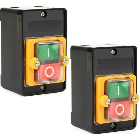 Interrupteur Marche Arret - 220 V 380 V CA 10 A - Boîtier Étanche À La Poussière - Pour Machines Industrielles - 1 Pièce (1/5)