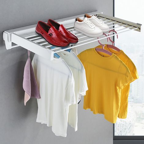 Wand Raum Spar Wäsche Trockner Heizkörper Balkon Handtuch Halter Stangen Bad (1/5)