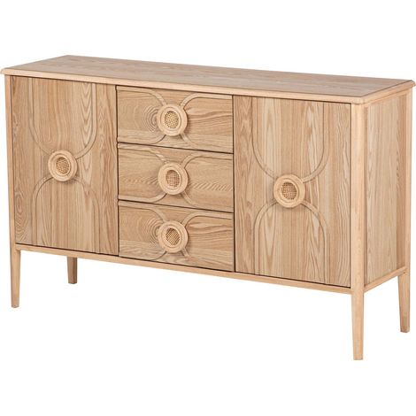 Braunes MDF-Sideboard 130X38X80 cm (1/5)