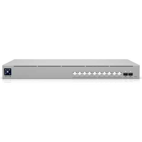 Ubiquiti UniFi Pro XG 10 PoE, routeur Ethernet 10G (100/1000/10000) administrable de niveau 2/3, alimentation par Ethernet (PoE), format 1U, gris. (1/5)
