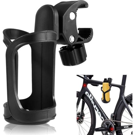 Porte-Bouteille de vélo Universel Rotation 360 Degrés Réglable Porte-Gobelet Porte-Bouteille de Vélo Porte Bidon Gourde VTT pour Chariots, Vélos de Montagne, Déambulateurs (1/4)