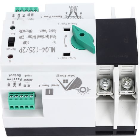 Interrupteur de Transfert Automatique 100A 230V pour Générateur et Secteur - Double Alimentation Rapide pour Maison et Usine (1/5)