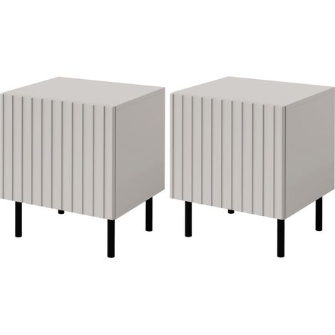 Conjunto de mesitas de noche Studium , Número de cajones: 0, Número de puertas: 0, 54x45x41cm, Aglomerado laminado, MDF (1/5)
