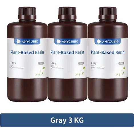 3D-Druckerharz, pflanzenbasiert, wasserlöslich, ECO Grey, 3 kg (1/2)